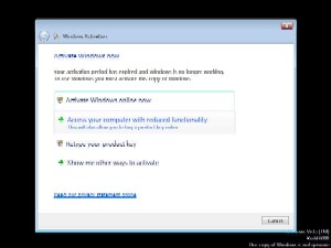Windows Vista reduced functionality mode