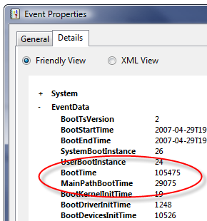 Vista boot time details