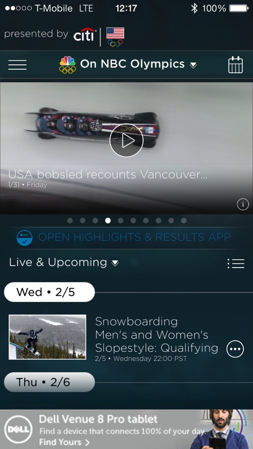 Follow the 2014 Winter Games action from Sochi on your mobile devices