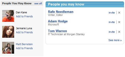 Facebook adds me-too feature - Â“People You May KnowÂ”