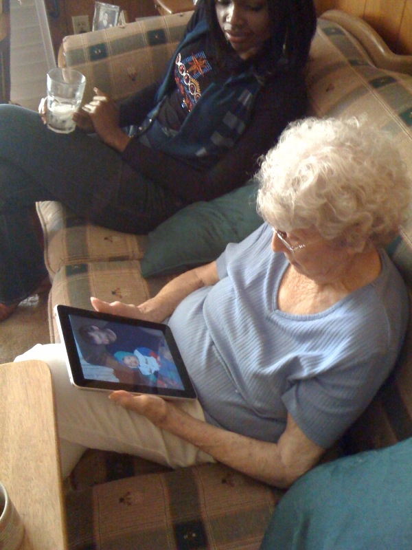 Mom with iPad