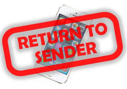Gold iPhone 5s -- Return to sender!