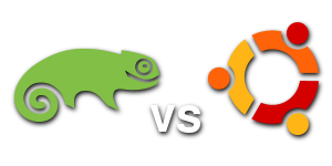 SUSE vs. Ubuntu logos