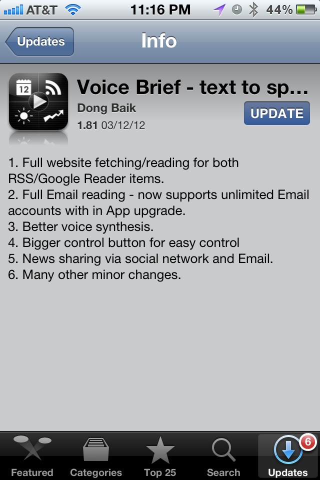 Voice Brief gets updated with email and full site reading - Jason O'Grady
