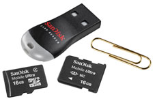 CES 2009: SanDisk announces higher speed 16GB microSDHC and M2 cards, slotRadio player with OLED display