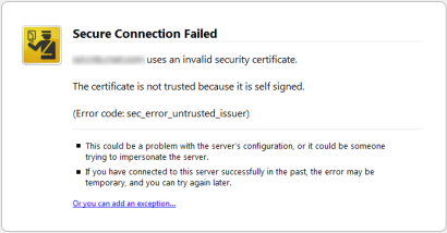 Odd Firefox Security error