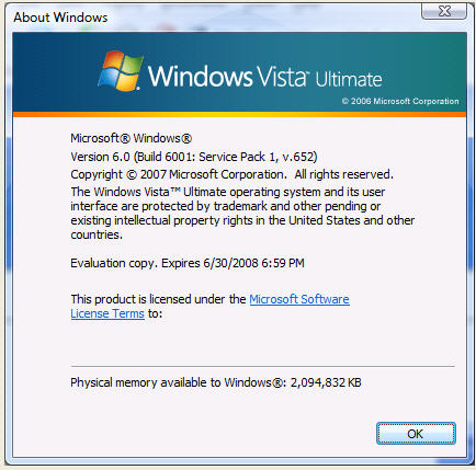 More signs of a new Vista SP1 build waiting in the wings