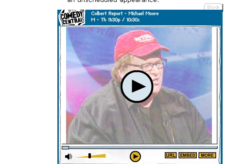 Michael Moore on Colbert screen grab