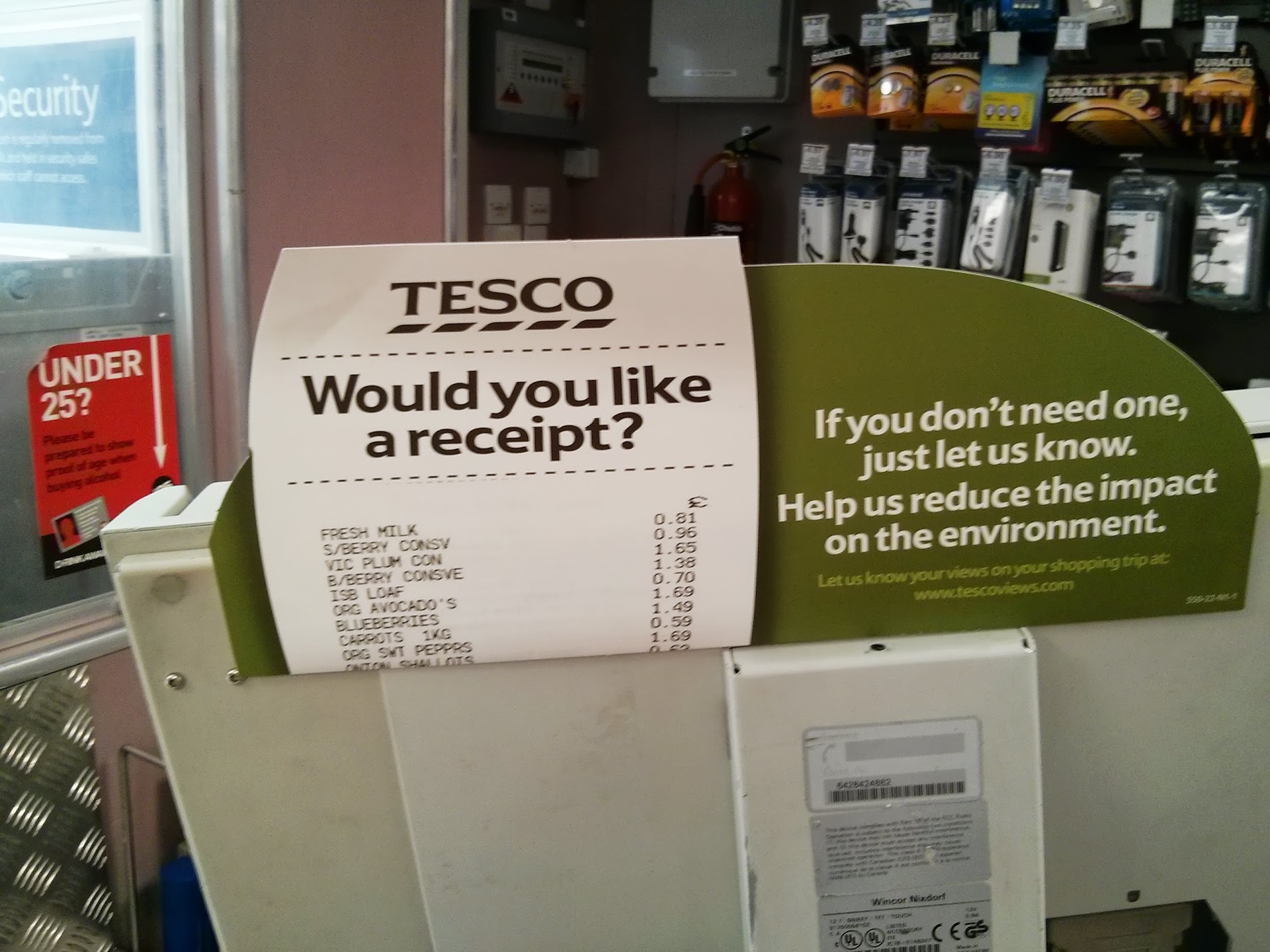 Tesco - Would you like a receipt