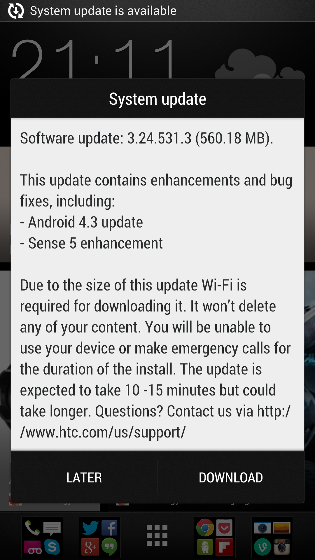T-Mobile HTC One 4.3 update now available, Sense 5.5 not included