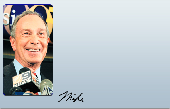 Mike Bloomberg from his Web site