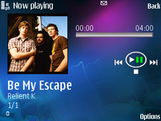 N95 music screenshot