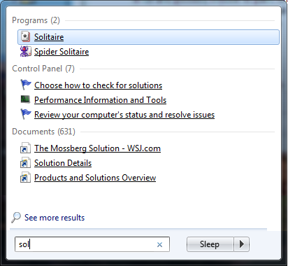 The Windows 7 Search menu is easier than the XP-style Run box