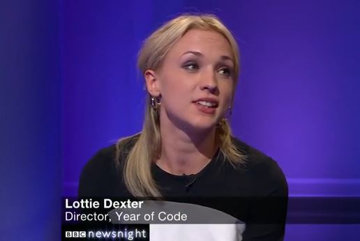 Lottie Dexter on BBC Newsnight.