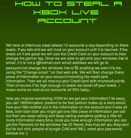 How to steal and XBox Live account