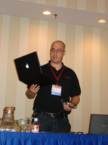 David Maynor with MacBook