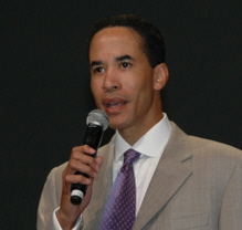 Oracle president Charles Phillips, pictured speaking at an event last fall