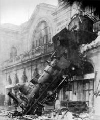 1895 train wreck at Montparnasse, Paris, France