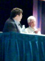 Workday CEO Dave Duffield (right) interviewed at SaaScon today by Saugatuck's Bill McNee