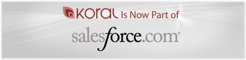 Koral is now part of salesforce.com banner