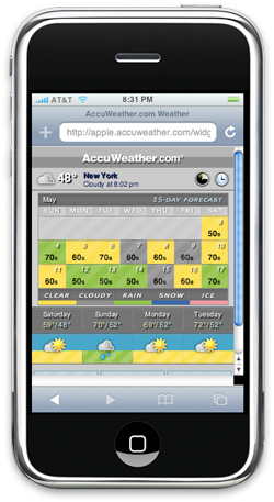 Web app: Best iPhone weather
