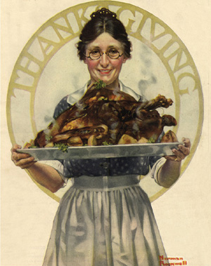 Thanksgiving image by Norman Rockwell, from Norman Rockwell Museum