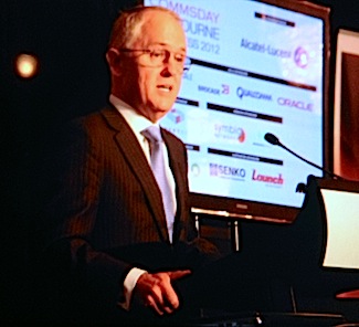 Malcolm Turnbull speaking at CommsDay 2012