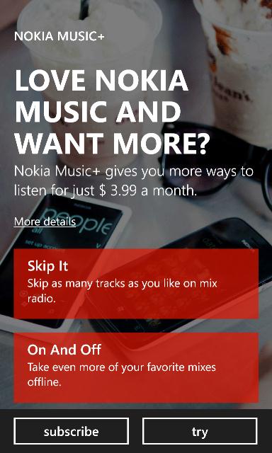 Nokia Music+ launches in the US for $3.99 per month