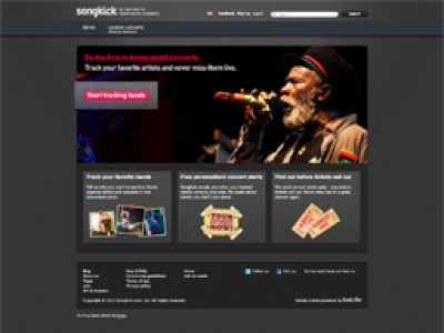 Songkick homepage