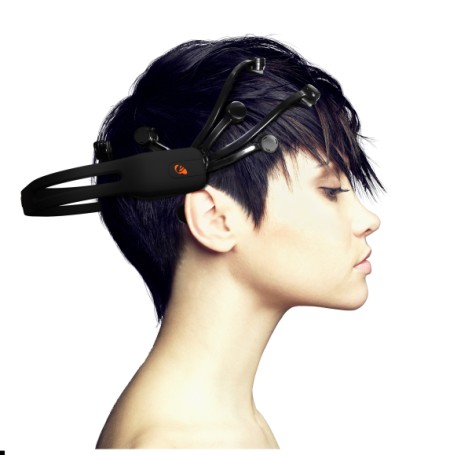 Emotiv EPOC headset in use