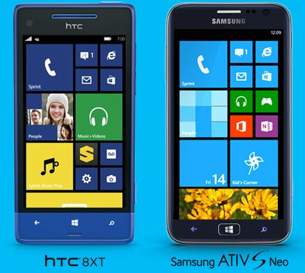 Sprint announces HTC 8XT and Samsung ATIV S Neo Windows Phone 8 devices