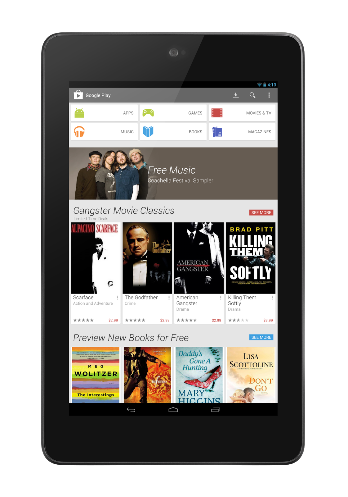 Google rolls out new media focused design for Google Play store