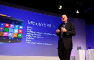 Microsoft's Steve Ballmer launching Windows 8 to consumers