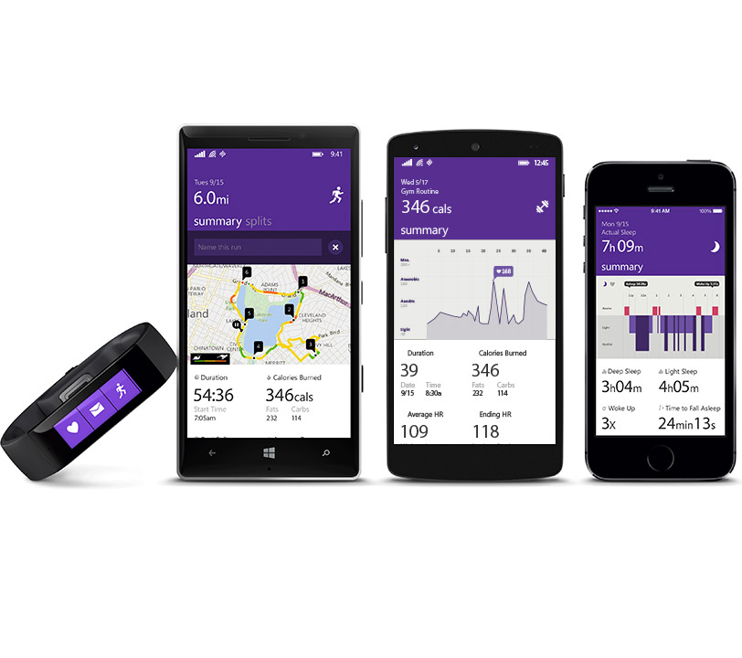 Microsoft Health service launches across mobile platforms, Microsoft Band available for $199