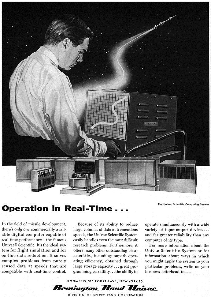 1956 ad for Univac Real-Time Processing