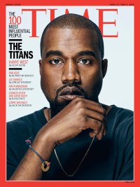 Time magazine cover featuring Kanye West