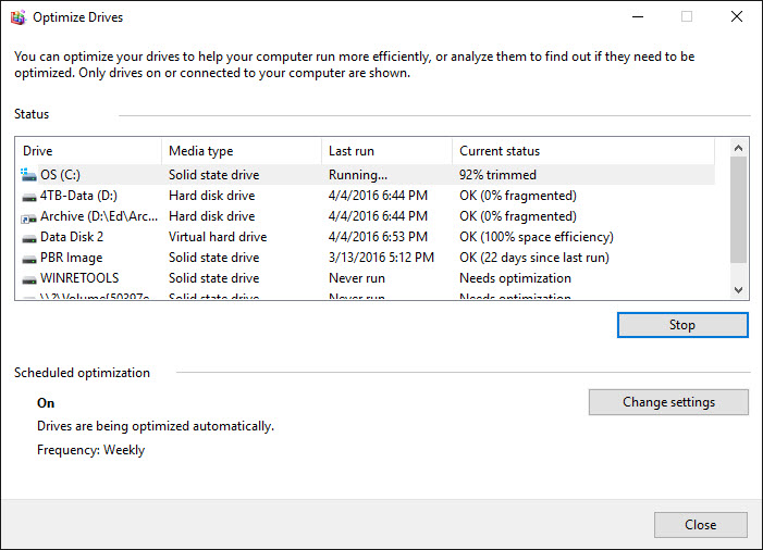 Great oak static Proportional Windows 10 tip: Defrag secrets for hard disks and SSDs | ZDNET