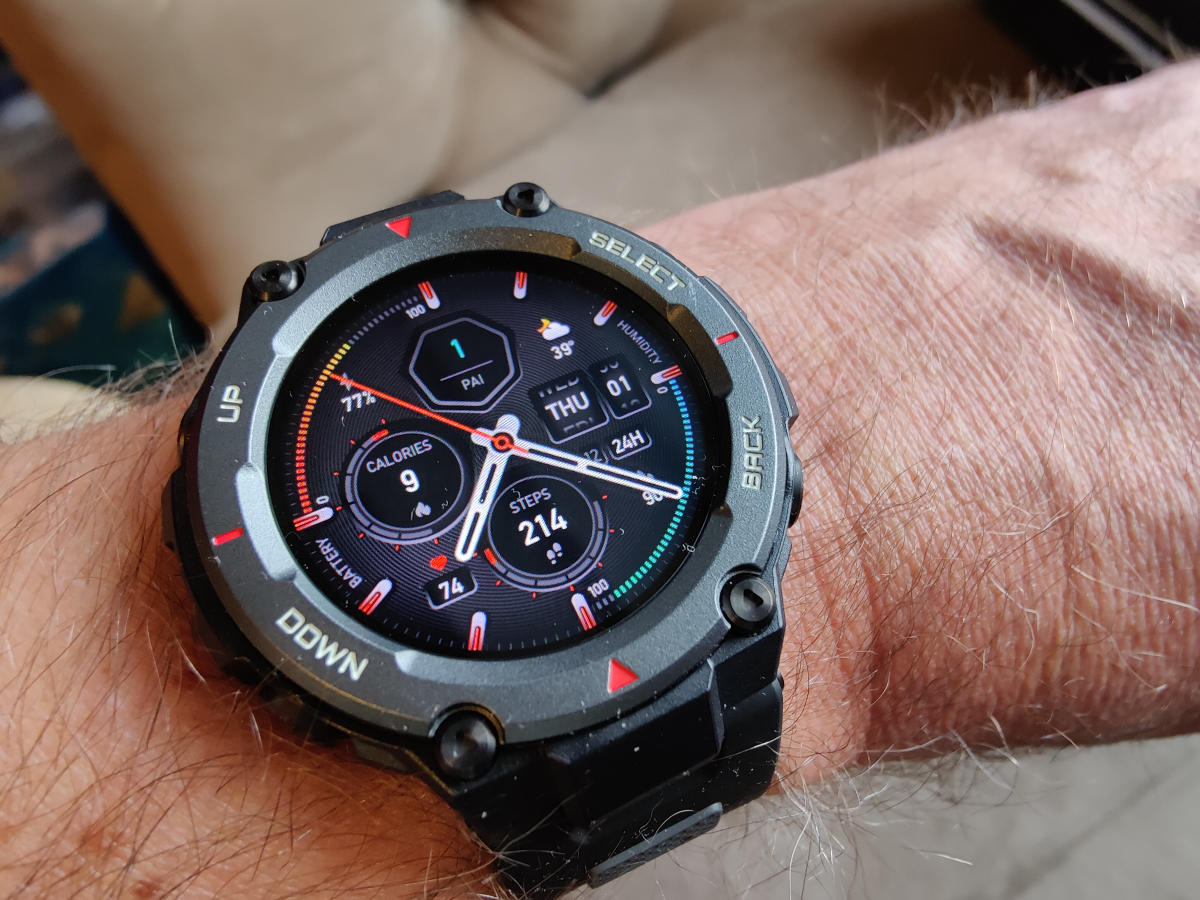 Amazfit T Rex Pro Smartwatch with GPS, 1.3 inch AMOLED display