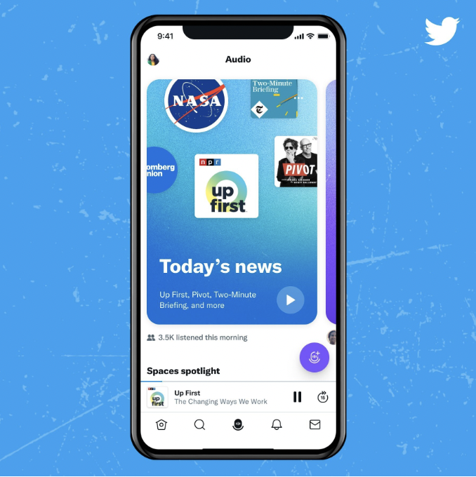 Nouveau : Twitter intègre des podcasts à sa plateforme