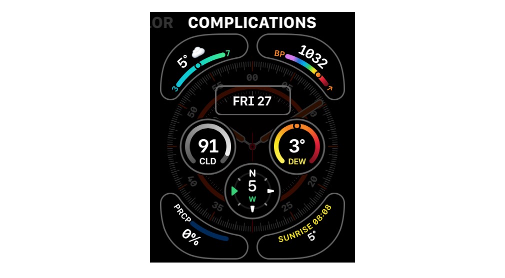 Editing complications on the Apple Watch
