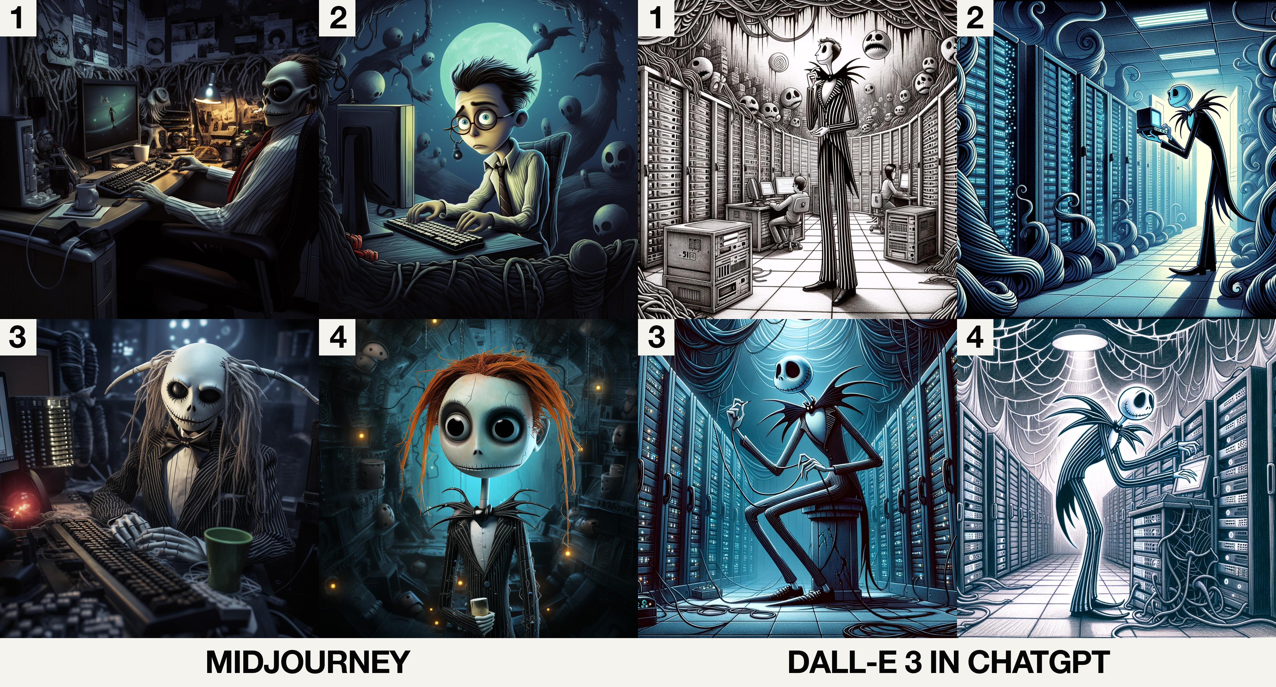 Midjourney vs. DALL-E 3 dans ChatGPT : quelle IA illustre le mieux Halloween ?