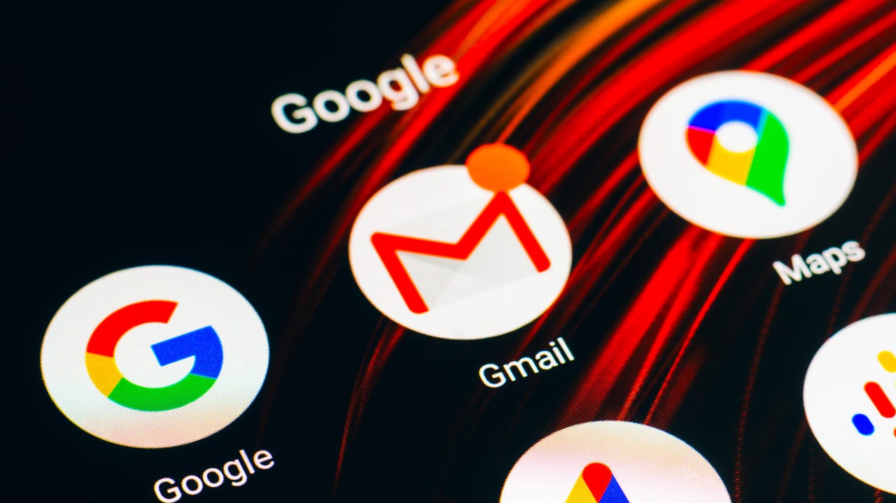 Photo of Google apps on a phone screen