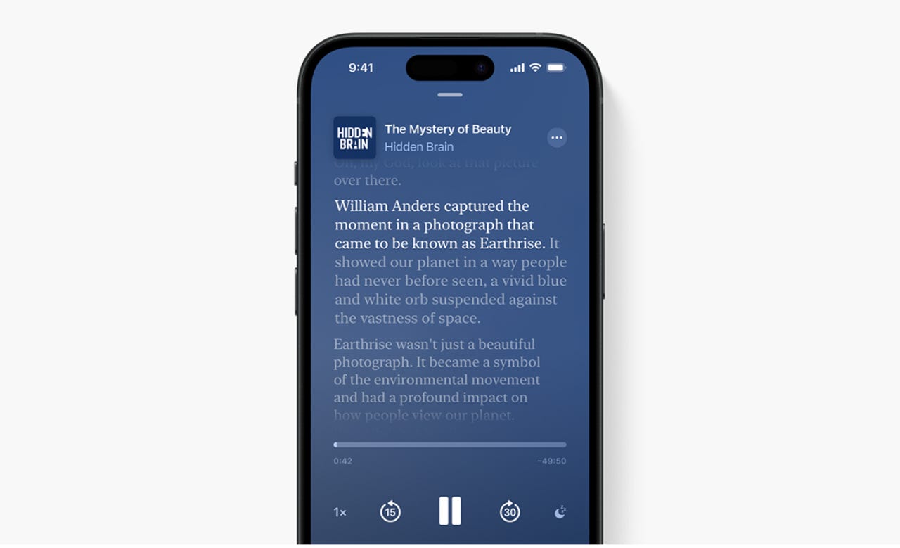 Apple Podcasts transcriptions
