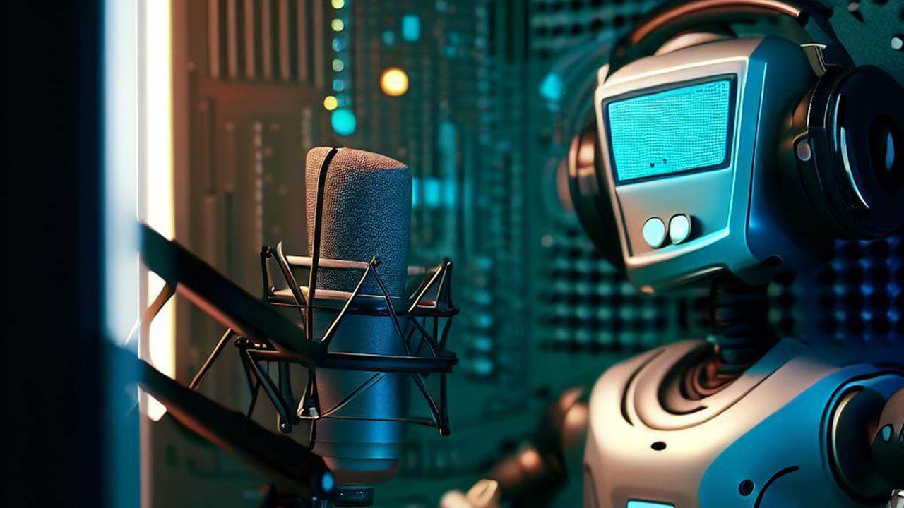 Robot acting like a radio host