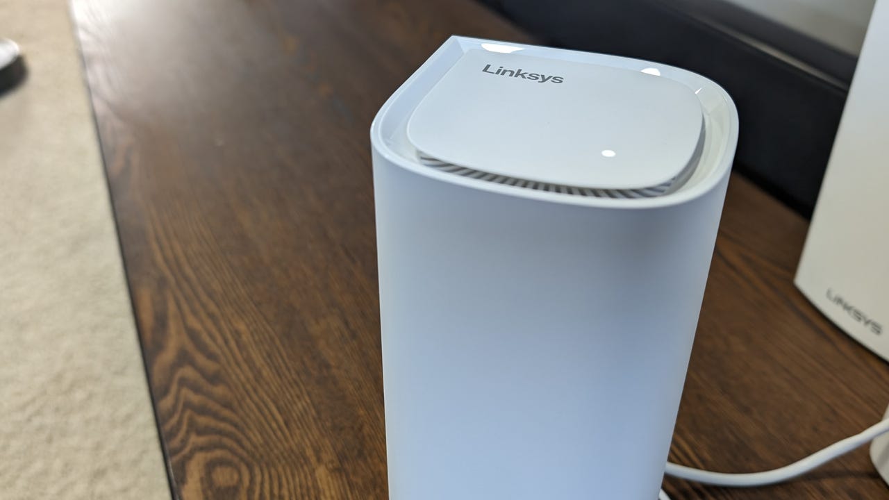 The Linksys Velop 7 mesh router.