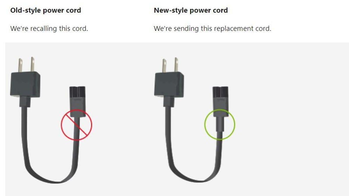 Microsoft recalls AC power cords for some older Surface devices