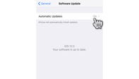Switch on automatic iOS updates