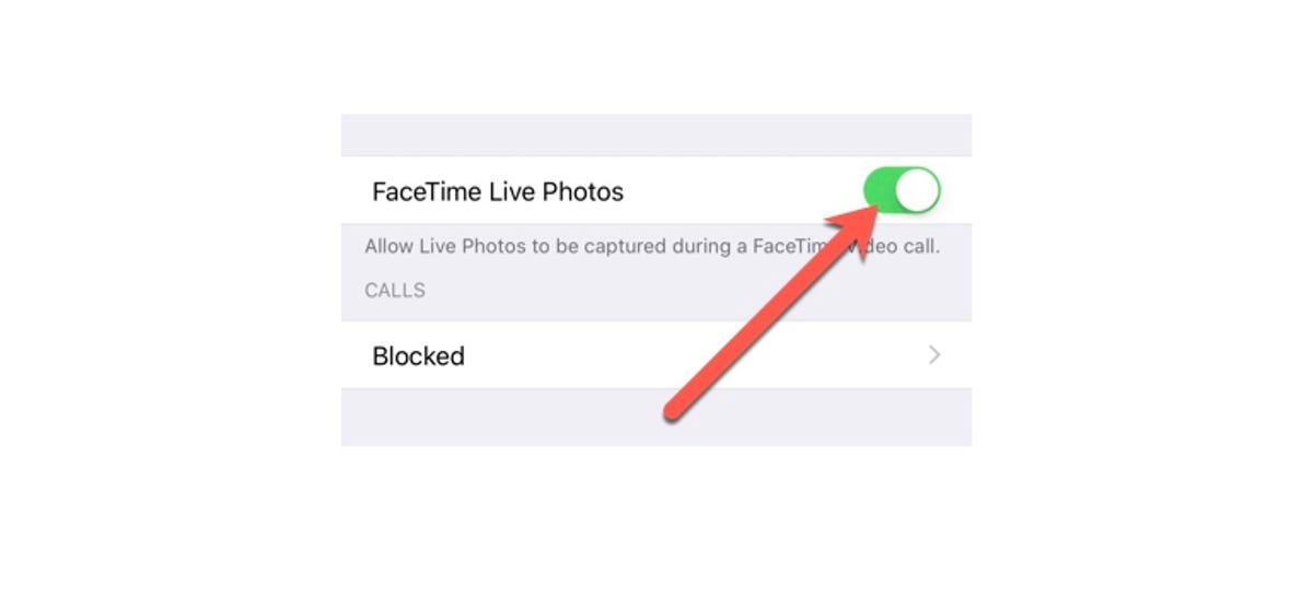 Turn off FaceTime Live Photos