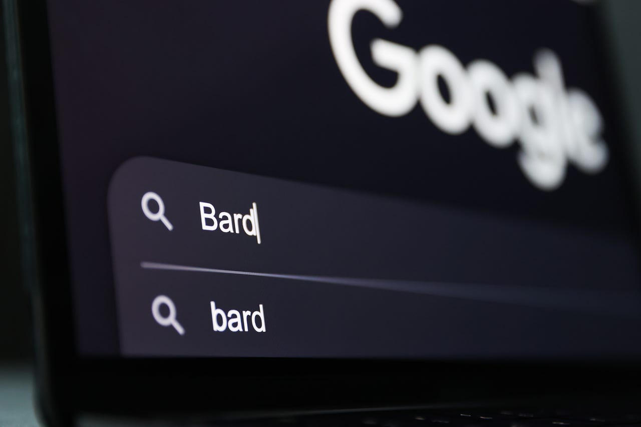 A photo of a Google search for Bard