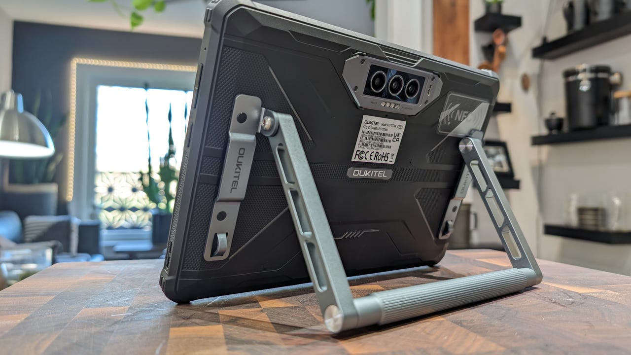 The rear side of the RT7 Titan tablet.